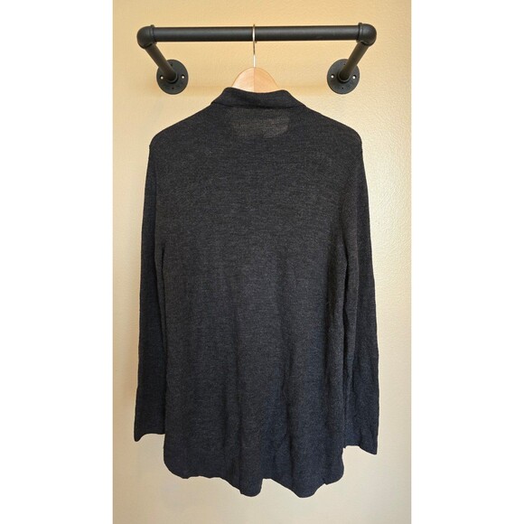 Eileen Fisher dark gray 100% merino wool turtle neck size medium - Picture 3 of 8